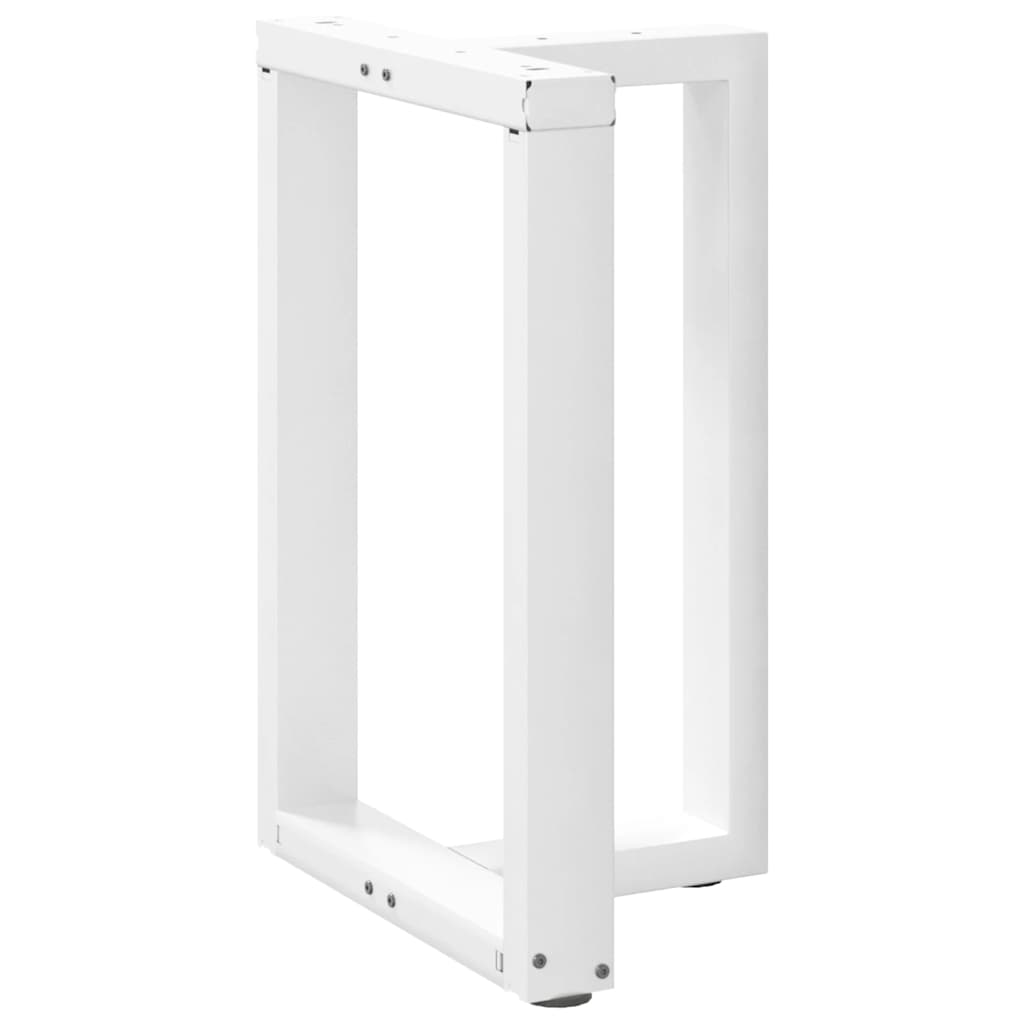 Pieds de table à manger en T, 2 pièces, blanc, 60 x 35 x (72-73) cm, acier - XIOS