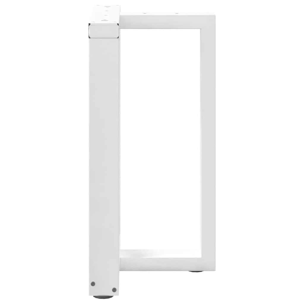 Pieds de table à manger en T, 2 pièces, blanc, 60 x 35 x (72-73) cm, acier - XIOS