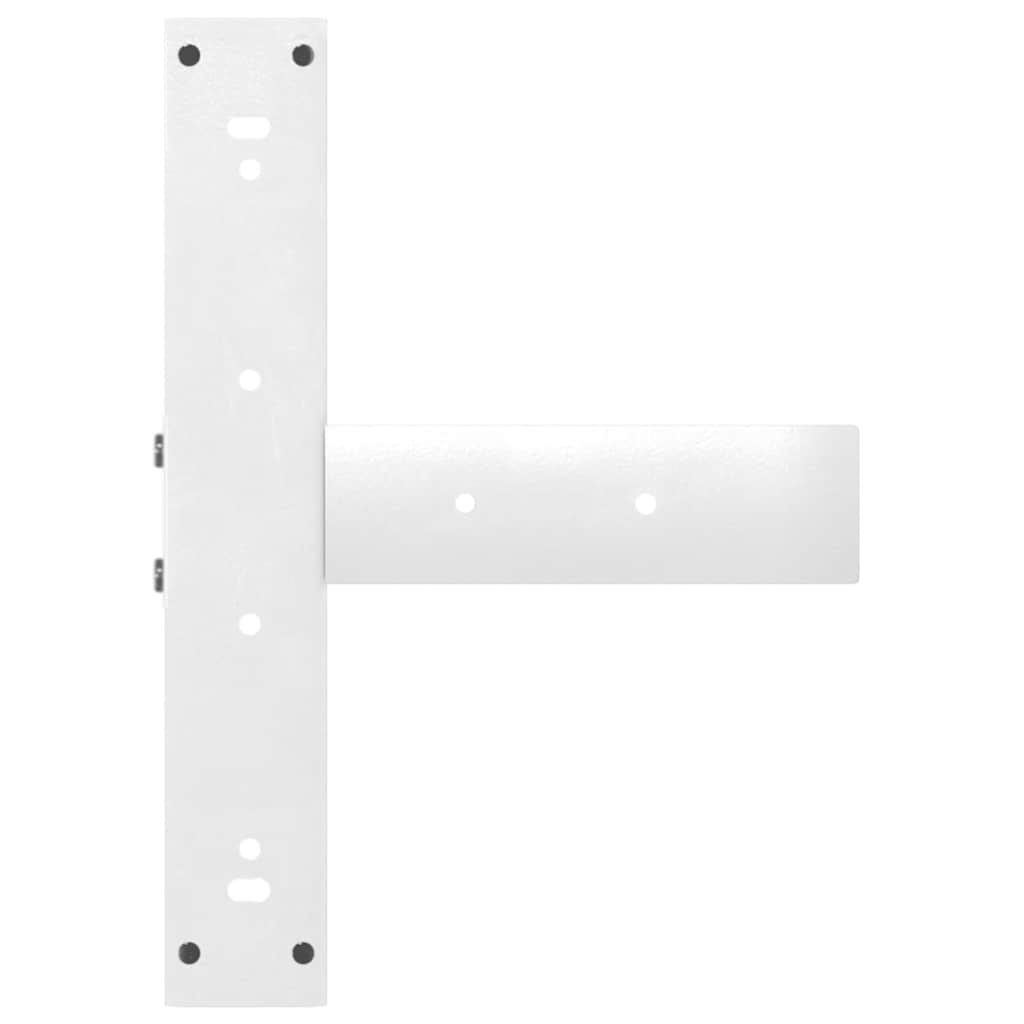 Pieds de table à manger en T, 2 pièces, blanc, 60 x 35 x (72-73) cm, acier - XIOS