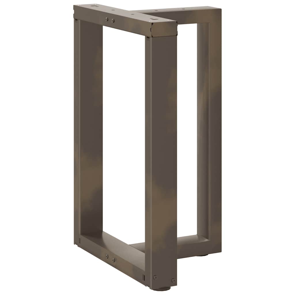 Pieds de table à manger en T, 2 pièces, noir, 60 x 35 x (72-73) cm, acier - XIOS