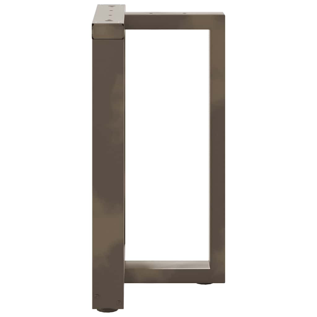 Pieds de table à manger en T, 2 pièces, noir, 60 x 35 x (72-73) cm, acier - XIOS