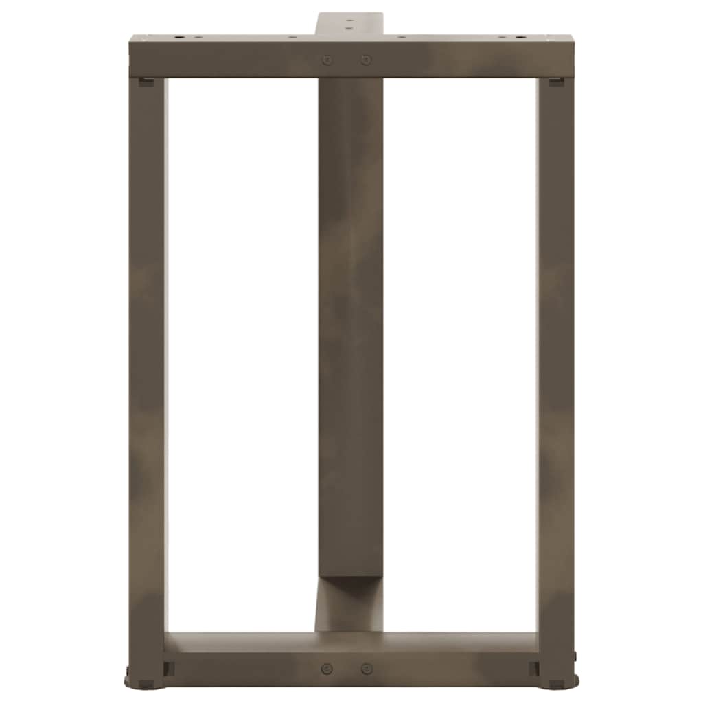 Pieds de table à manger en T, 2 pièces, noir, 60 x 35 x (72-73) cm, acier - XIOS
