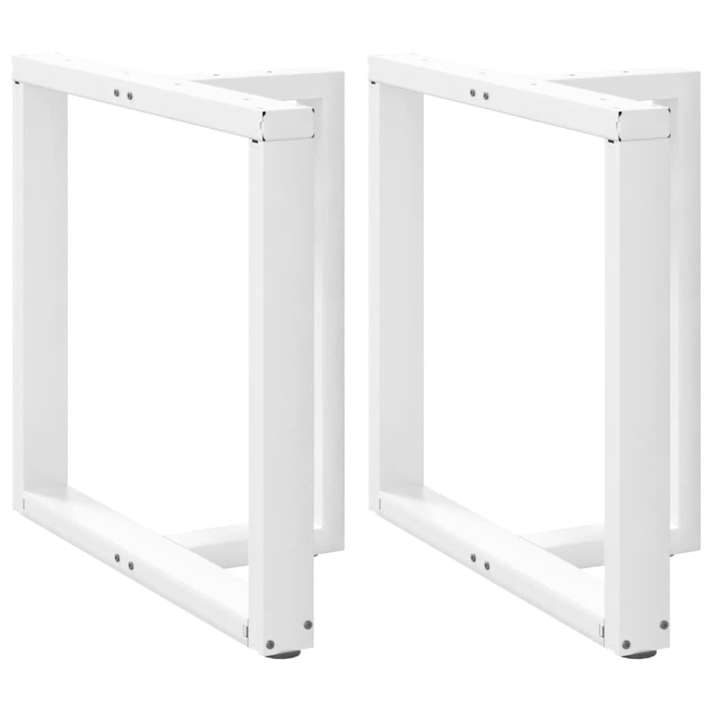 Pieds de table à manger en T 2 pièces Blanc 70x35x(72-73) cm Acier - XIOS