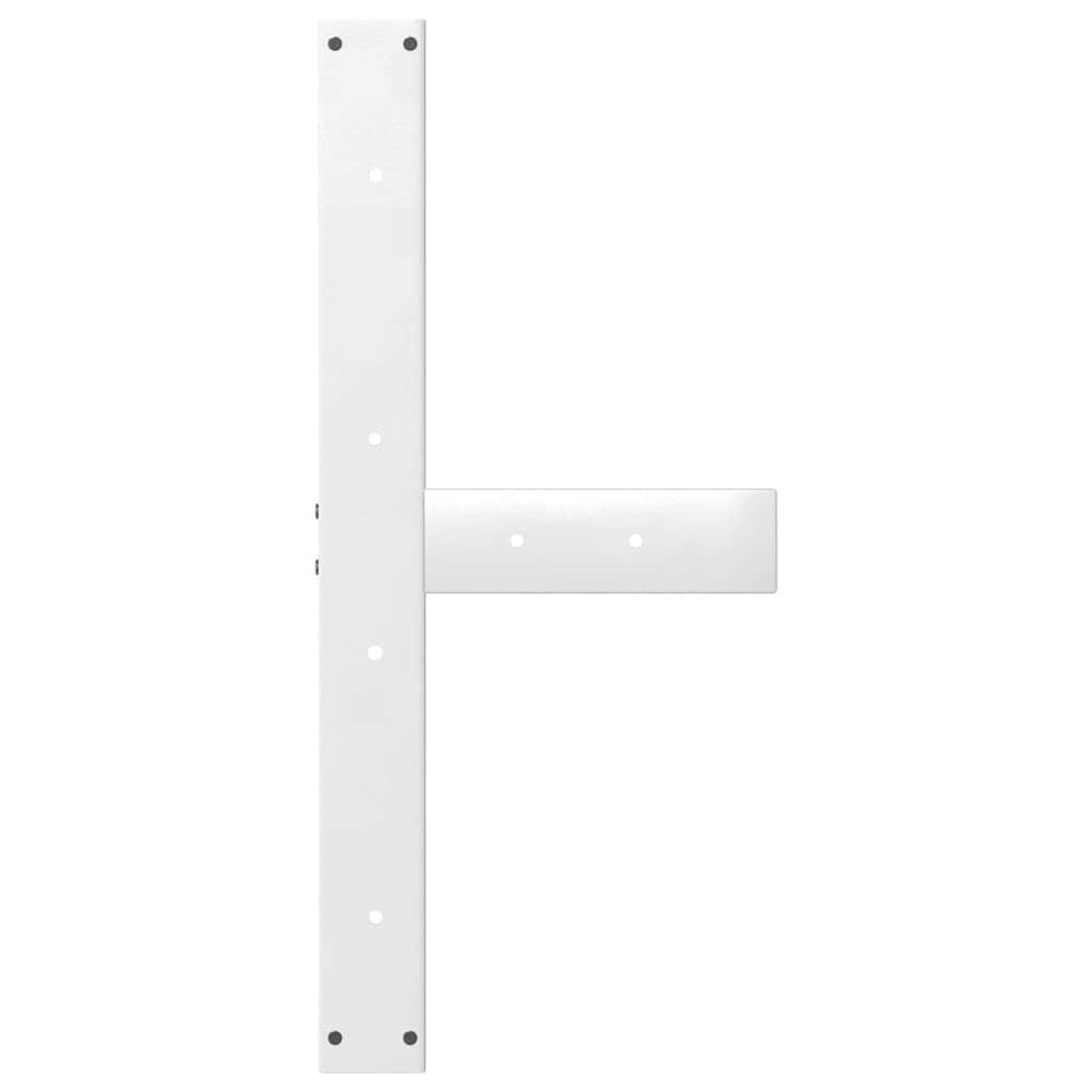 Pieds de table à manger en T 2 pièces Blanc 70x35x(72-73) cm Acier - XIOS