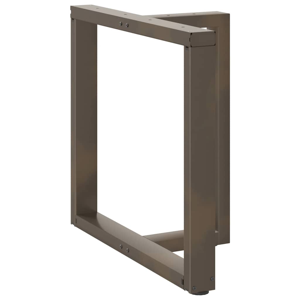 Pieds de table à manger en T, 2 pièces, noir, 70 x 35 x (72-73) cm, acier - XIOS