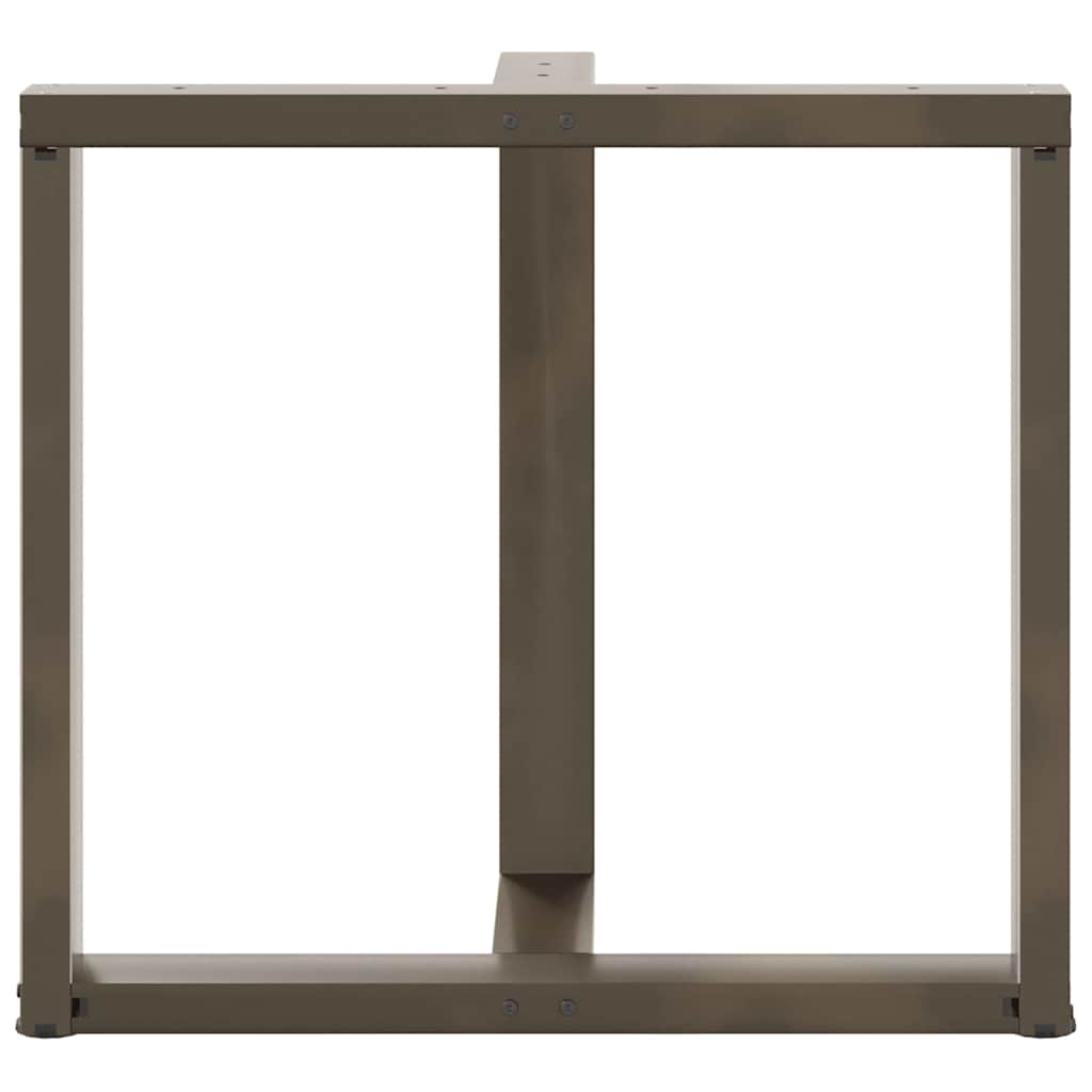 Pieds de table à manger en T, 2 pièces, noir, 70 x 35 x (72-73) cm, acier - XIOS