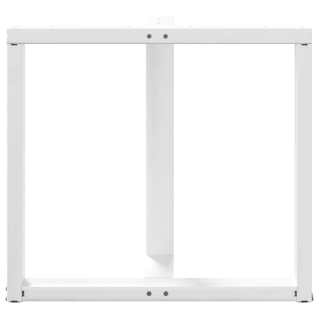 Pieds de table à manger en T, 2 pièces, blanc, 80 x 35 x (72-73) cm, acier - XIOS