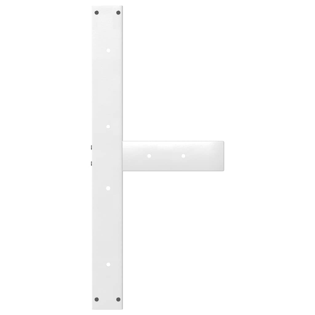 Pieds de table à manger en T, 2 pièces, blanc, 80 x 35 x (72-73) cm, acier - XIOS