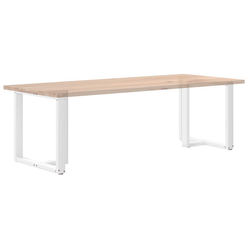 Pieds de table à manger en T, 2 pièces, blanc, 80 x 35 x (72-73) cm, acier - XIOS