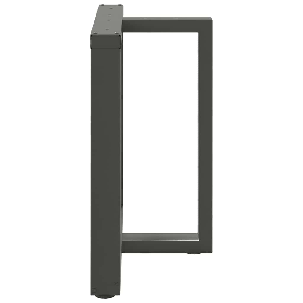 Pieds de table à manger en T 2 pièces Anthracite 80 x 35 x (72-73) cm Acier - XIOS