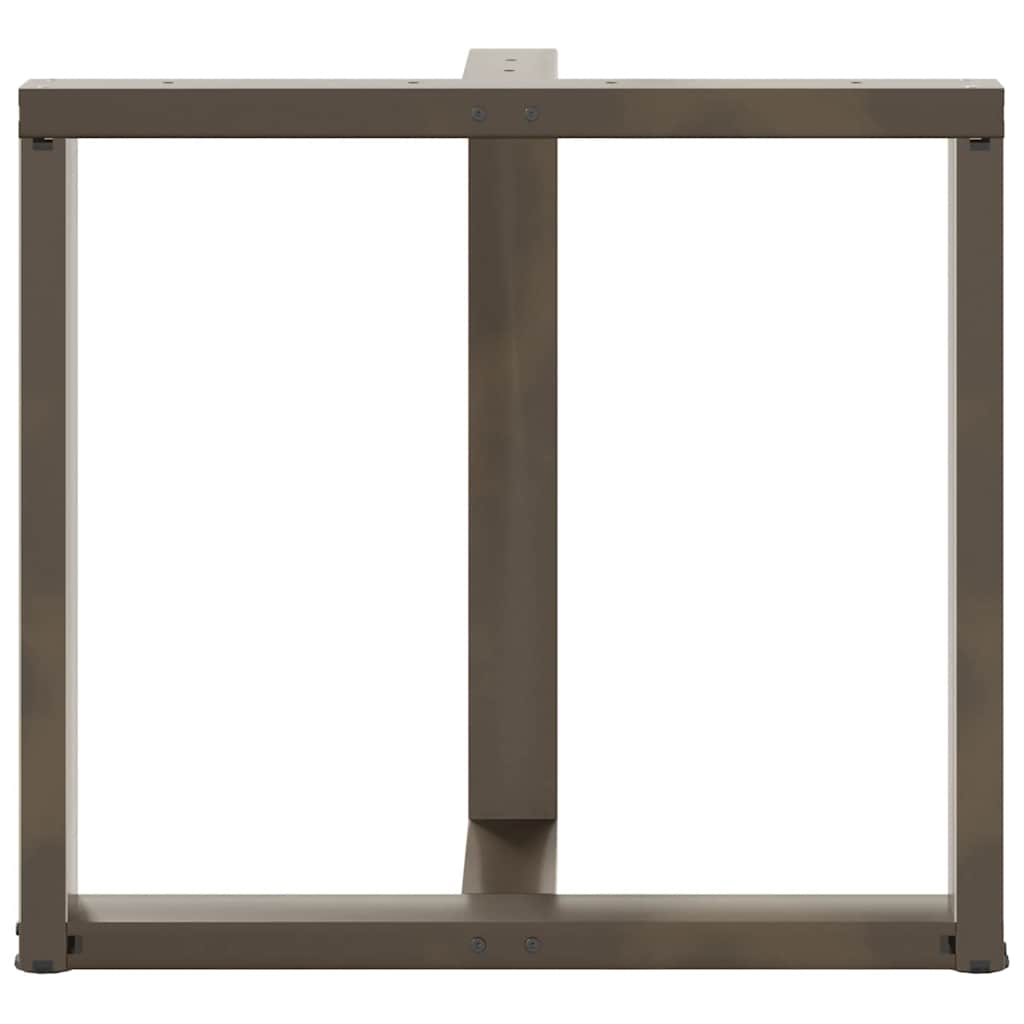 Pieds de table à manger en T, 2 pièces, noir, 80 x 35 x (72-73) cm, acier - XIOS