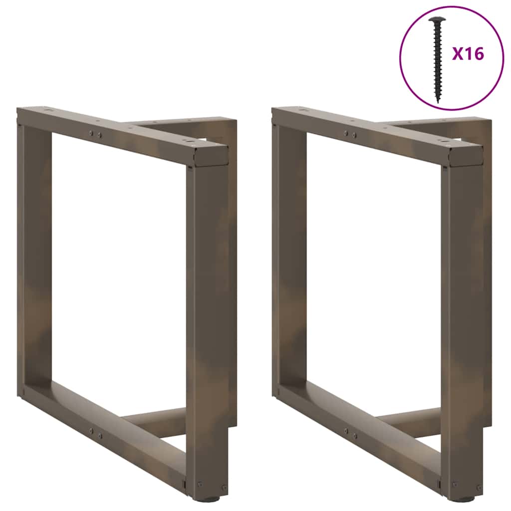 Pieds de table à manger en T 2 pièces Noir 90x35x(72-73) cm Acier - XIOS