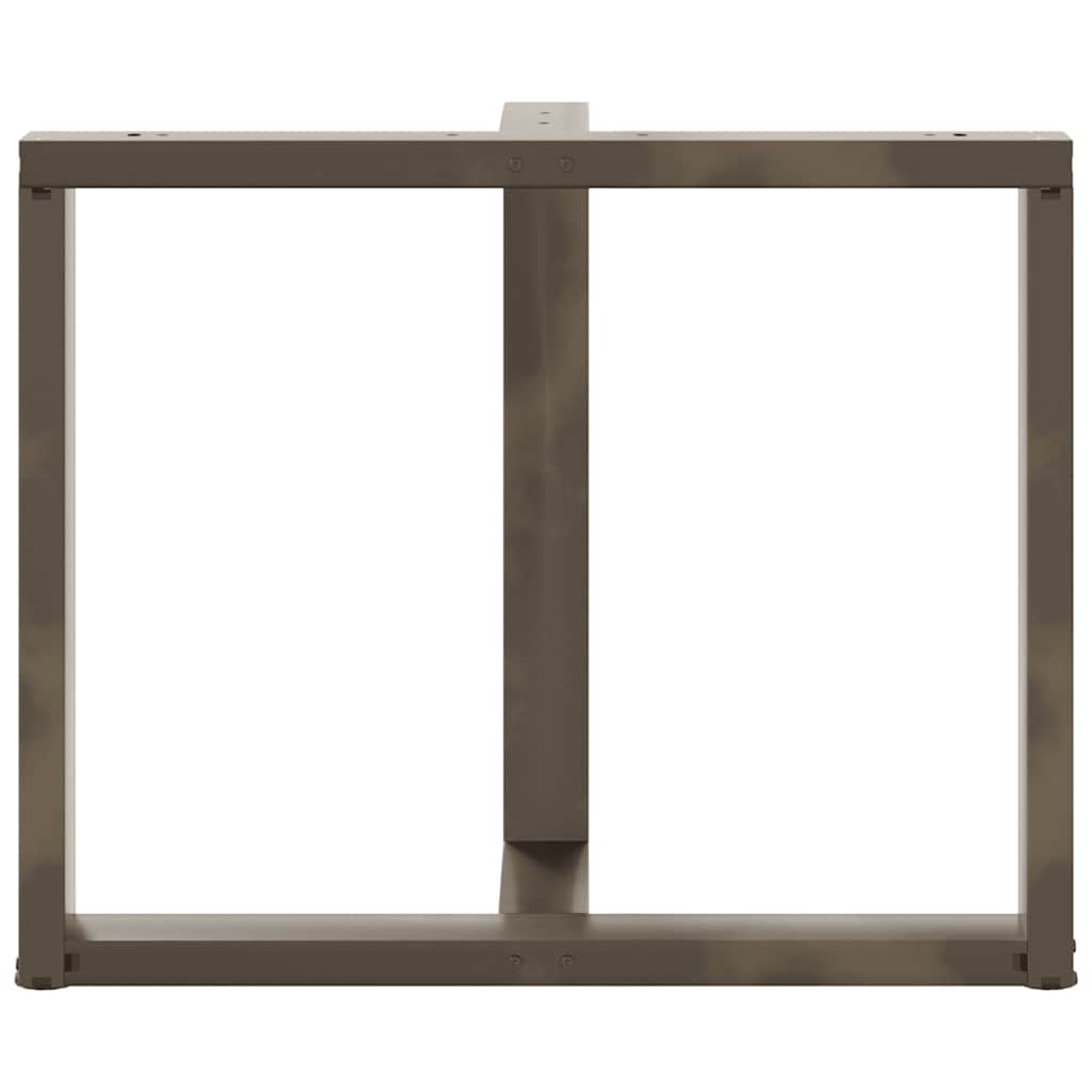 Pieds de table à manger en T 2 pièces Noir 90x35x(72-73) cm Acier - XIOS
