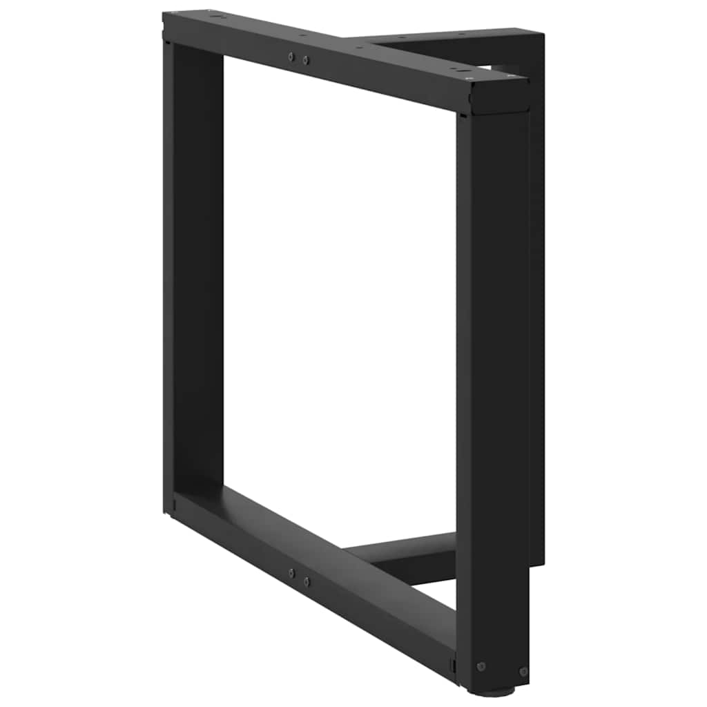 Pieds de table à manger en T, 2 pièces, noir, 100 x 35 x (72-73) cm, acier - XIOS