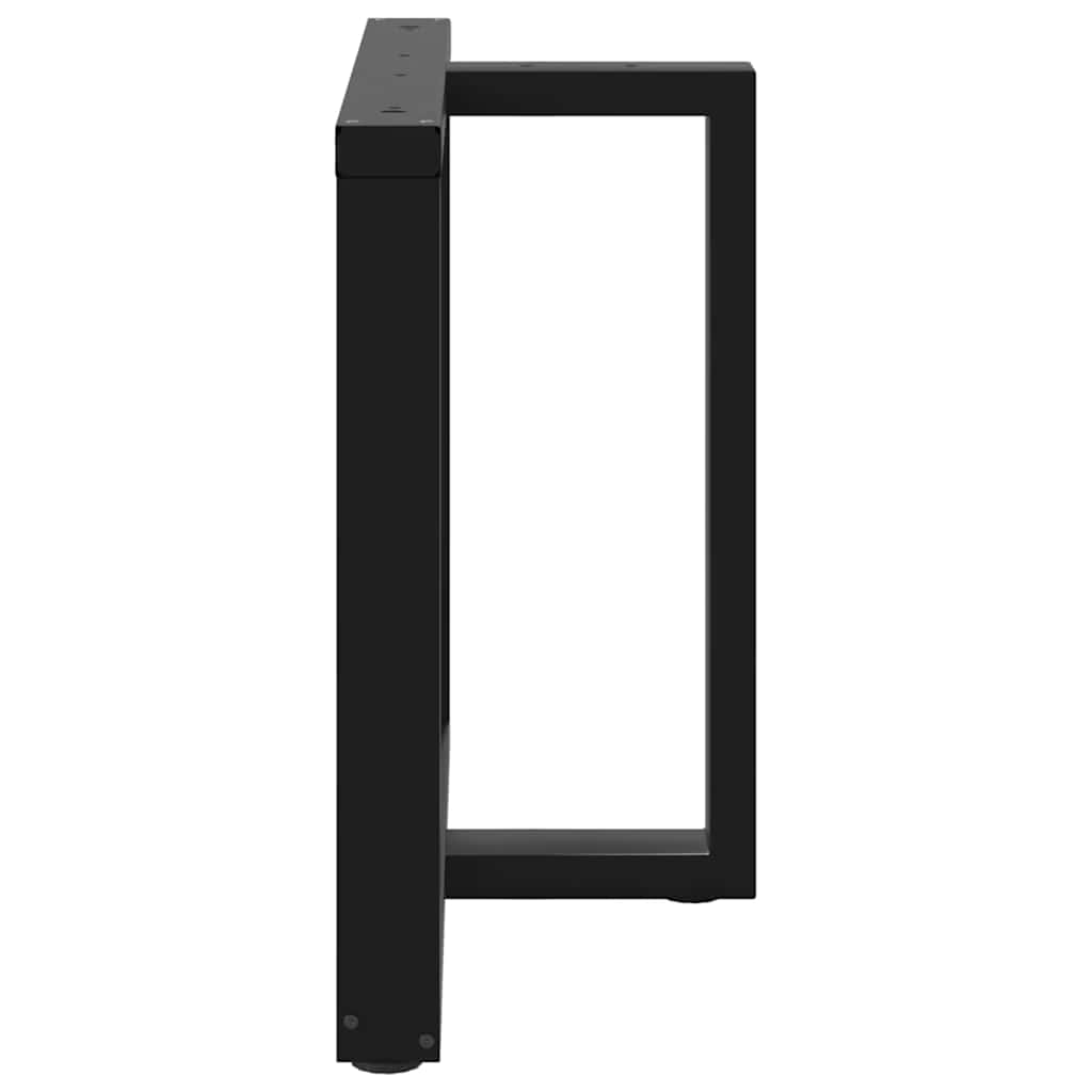 Pieds de table à manger en T, 2 pièces, noir, 100 x 35 x (72-73) cm, acier - XIOS