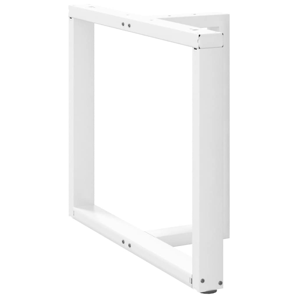 Pieds de table à manger en T, 2 pièces, blanc, 100 x 35 x (72-73) cm, acier - XIOS