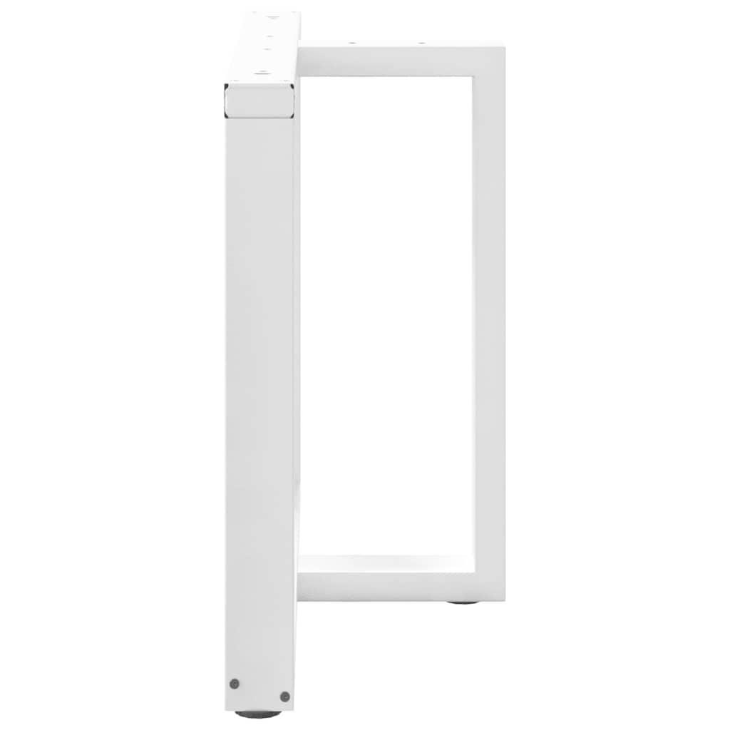 Pieds de table à manger en T, 2 pièces, blanc, 100 x 35 x (72-73) cm, acier - XIOS