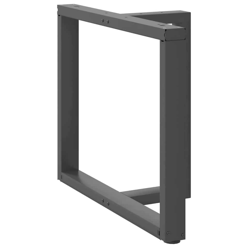 Pieds de table à manger en forme de T, 2 pièces, anthracite, 100 x 35 x (72-73) cm, acier - XIOS