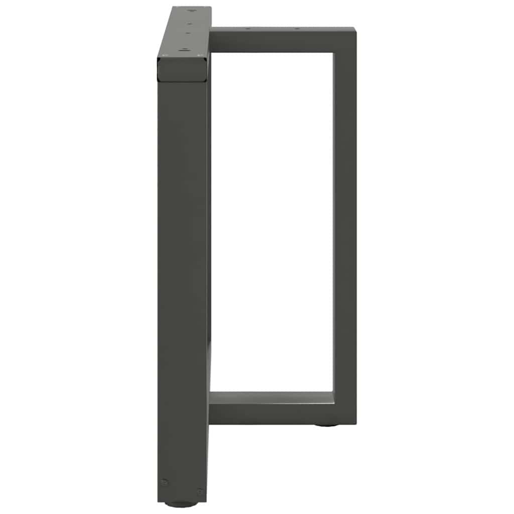 Pieds de table à manger en forme de T, 2 pièces, anthracite, 100 x 35 x (72-73) cm, acier - XIOS