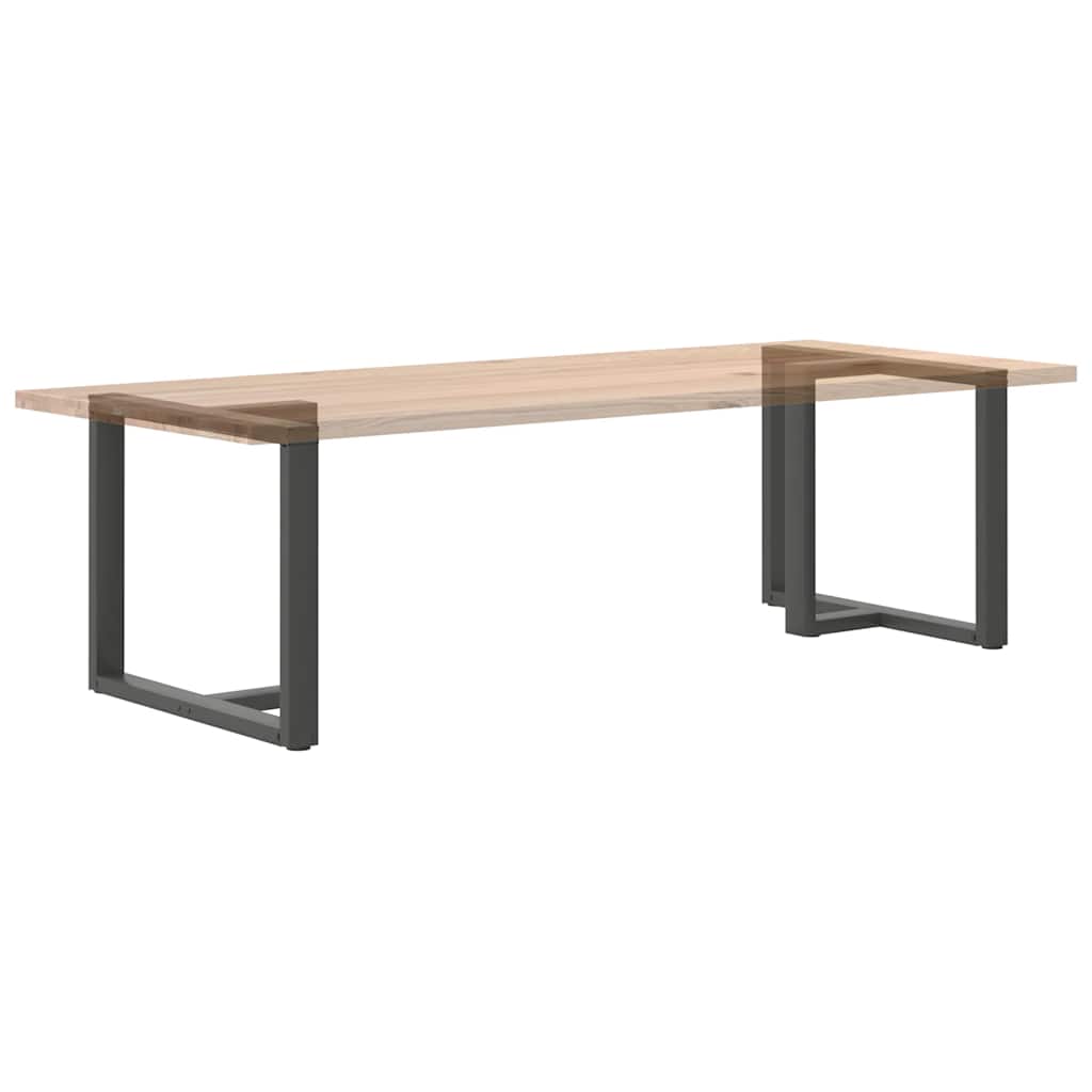 Pieds de table à manger en forme de T, 2 pièces, anthracite, 100 x 35 x (72-73) cm, acier - XIOS