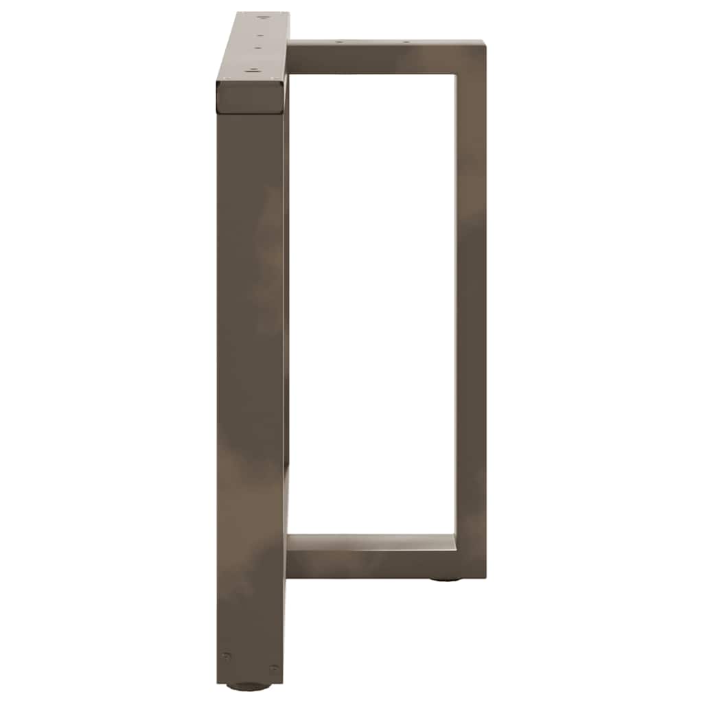 Pieds de table à manger en T, 2 pièces, noir, 100 x 35 x (72-73) cm, acier - XIOS