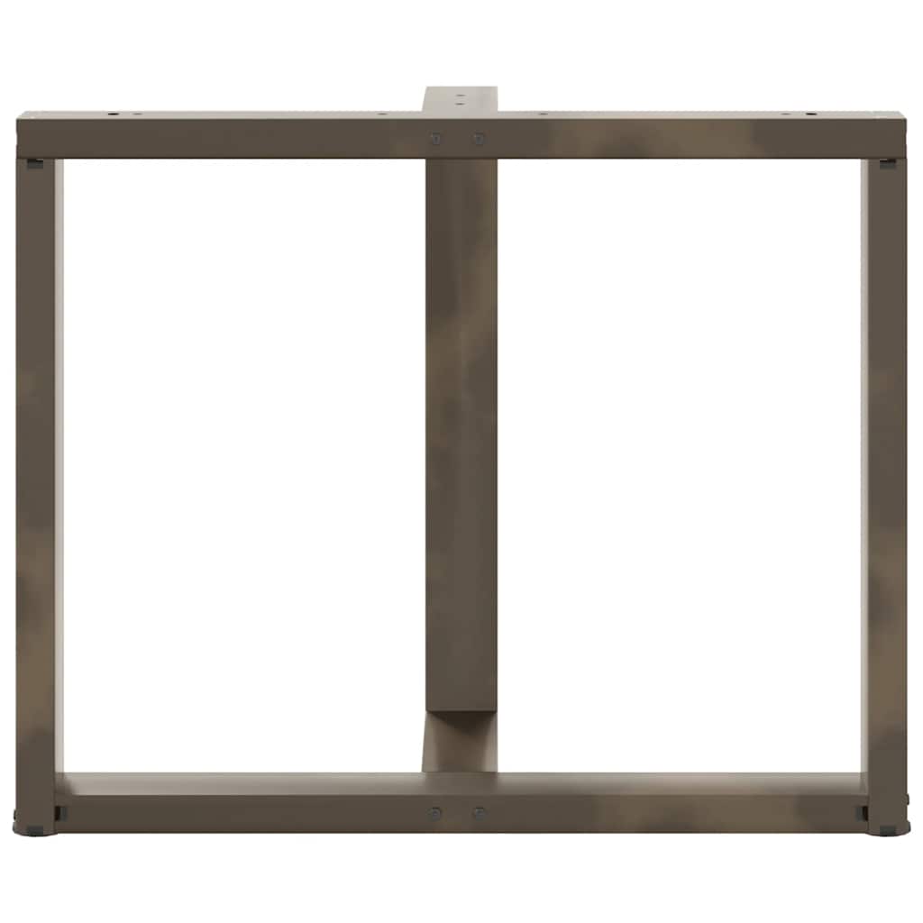 Pieds de table à manger en T, 2 pièces, noir, 100 x 35 x (72-73) cm, acier - XIOS