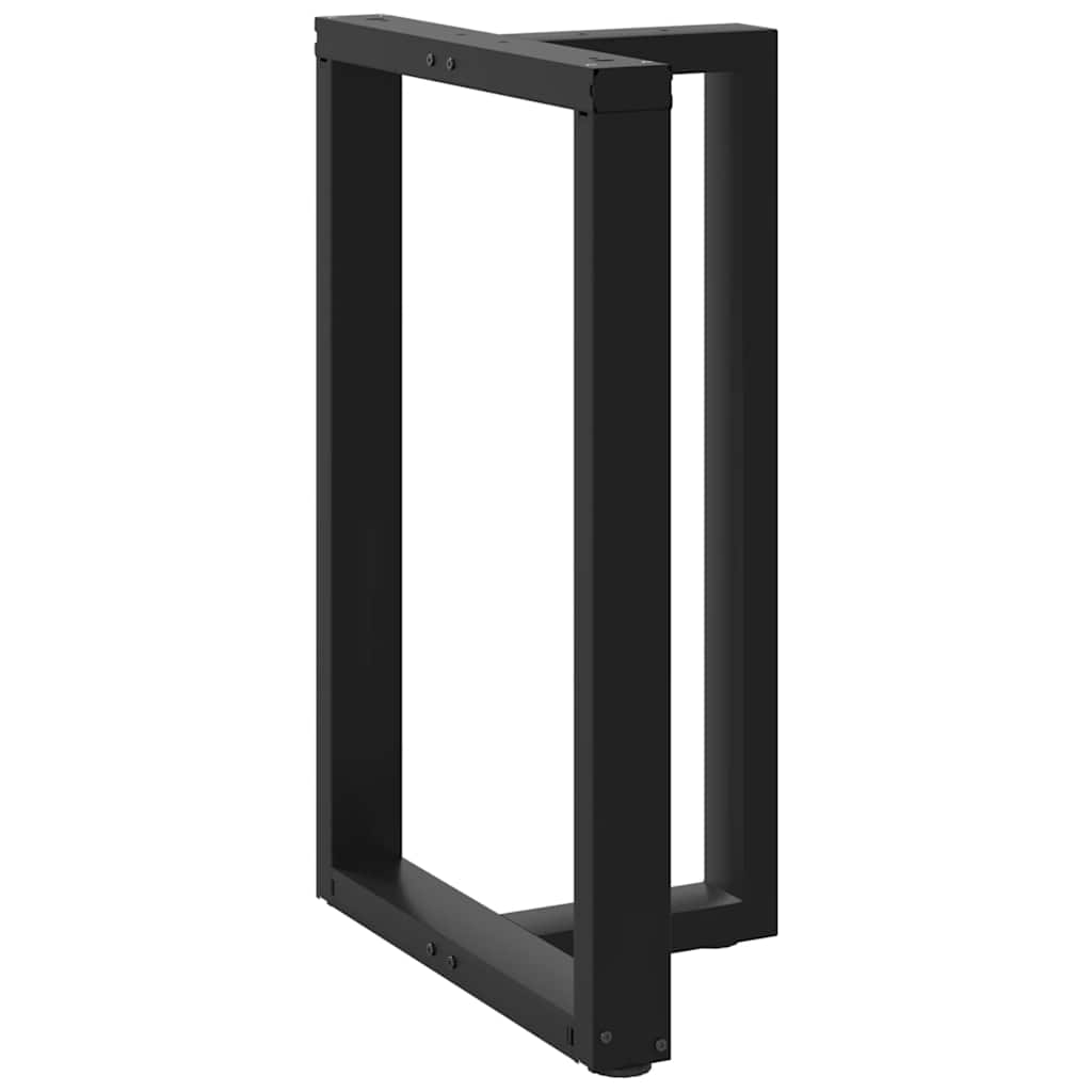 Pieds de table de bar en T, 2 pièces, noir, 60 x 35 x (90-91) cm, acier - XIOS