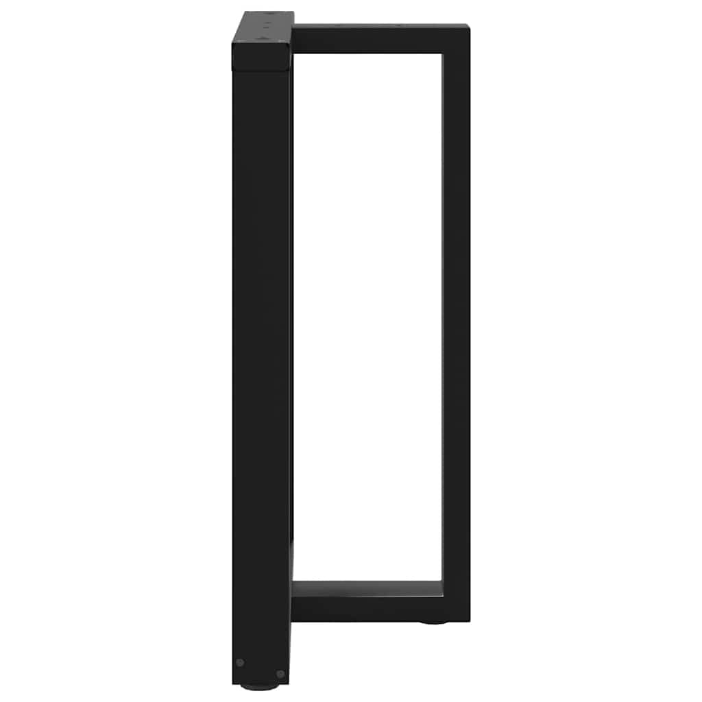 Pieds de table de bar en T, 2 pièces, noir, 60 x 35 x (90-91) cm, acier - XIOS