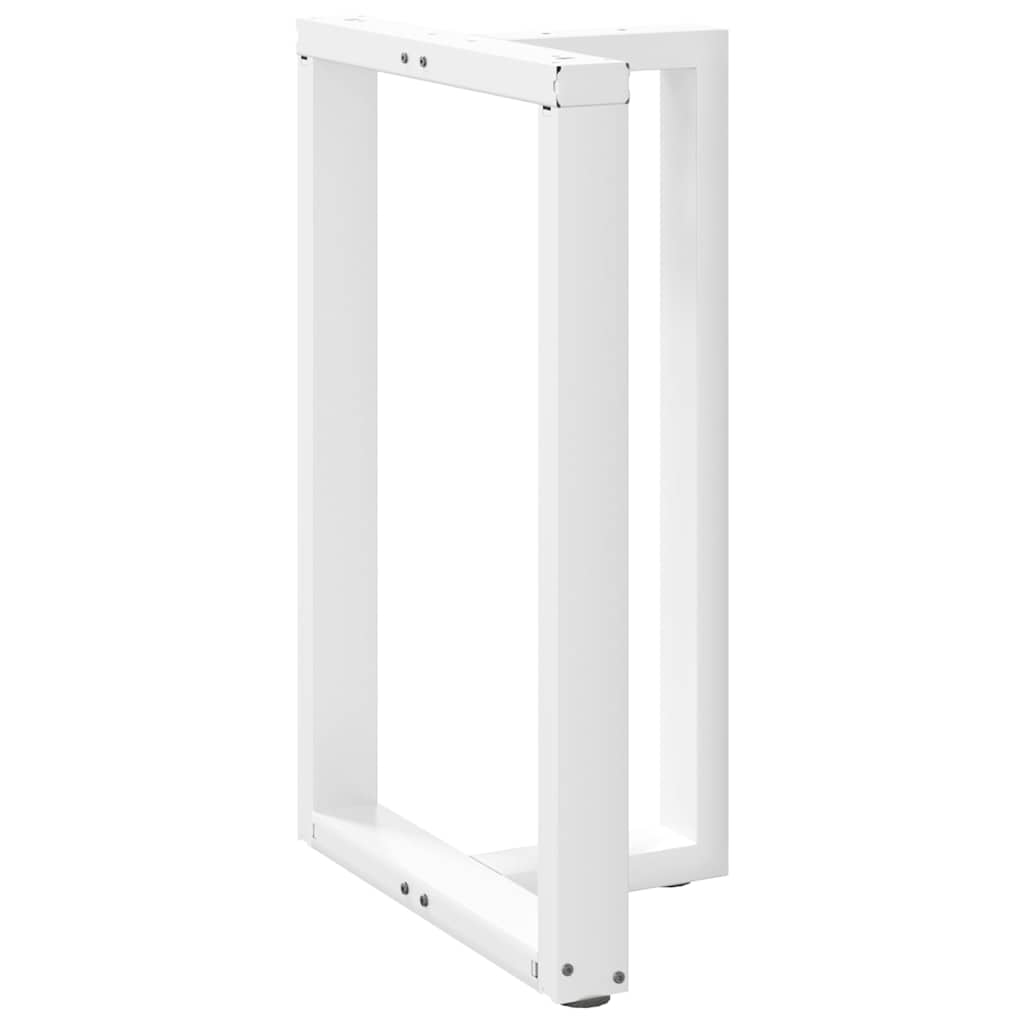 Pieds de table de bar en T, 2 pièces, blanc, 60 x 35 x (90-91) cm, acier