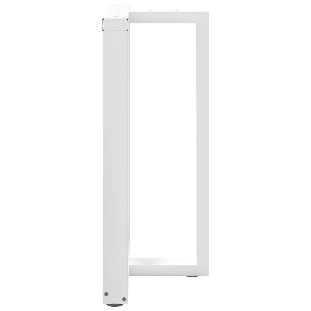 Pieds de table de bar en T, 2 pièces, blanc, 60 x 35 x (90-91) cm, acier