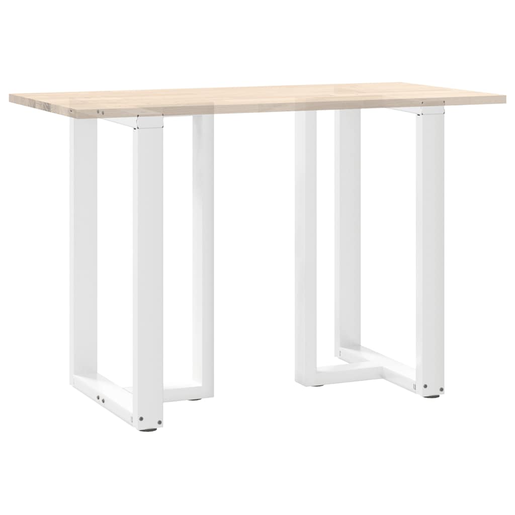 Pieds de table de bar en T, 2 pièces, blanc, 60 x 35 x (90-91) cm, acier