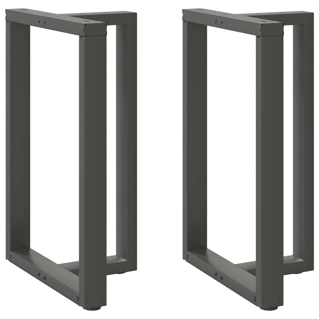 Pieds de table de bar en T, 2 pièces, anthracite, 60 x 35 x (90-91) cm, acier