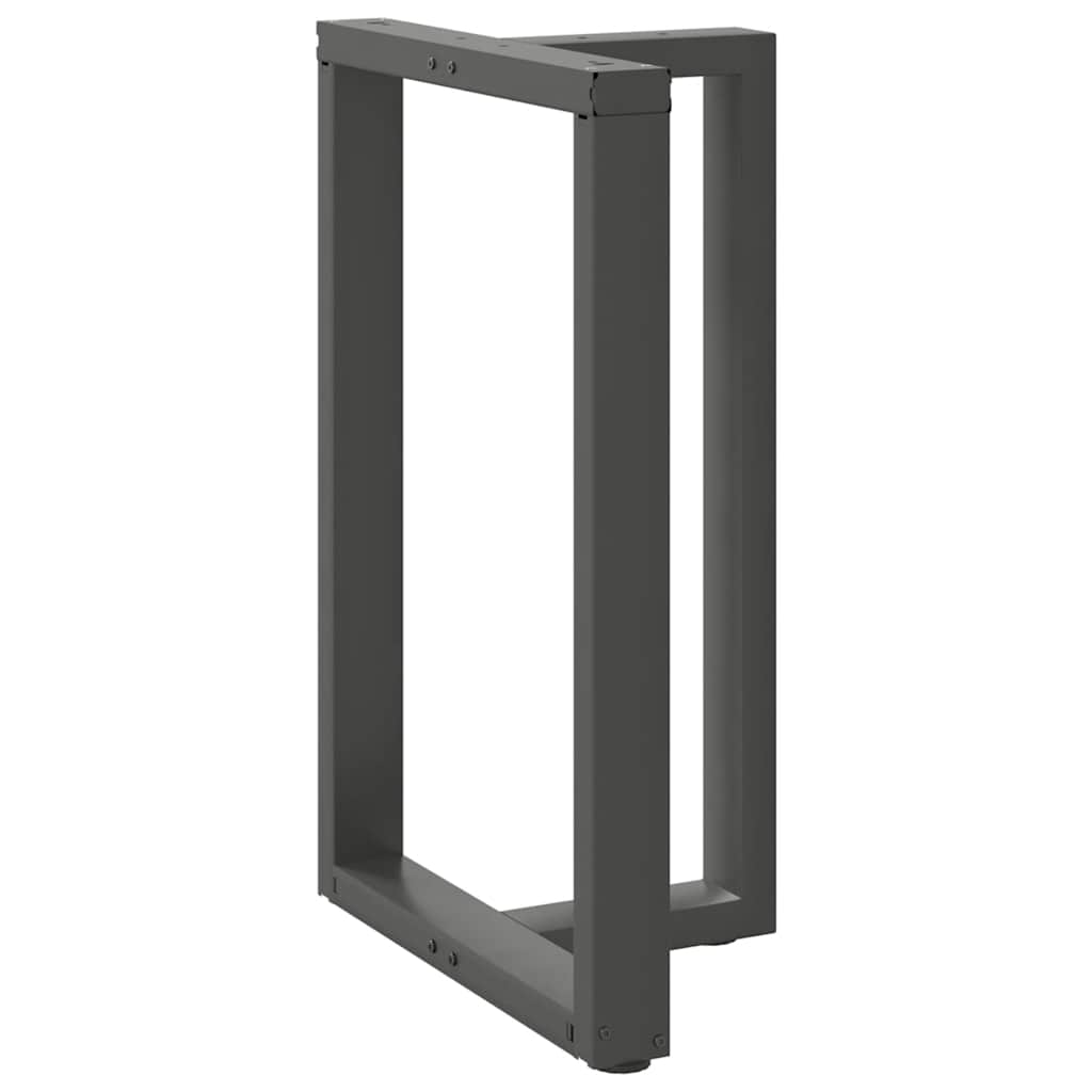 Pieds de table de bar en T, 2 pièces, anthracite, 60 x 35 x (90-91) cm, acier