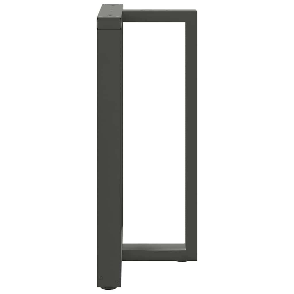 Pieds de table de bar en T, 2 pièces, anthracite, 60 x 35 x (90-91) cm, acier