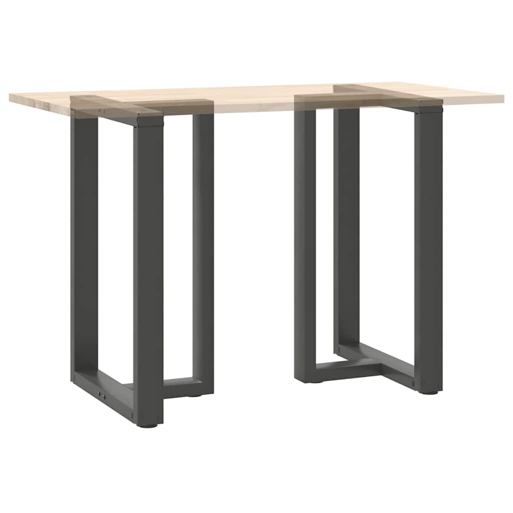 Pieds de table de bar en T, 2 pièces, anthracite, 60 x 35 x (90-91) cm, acier