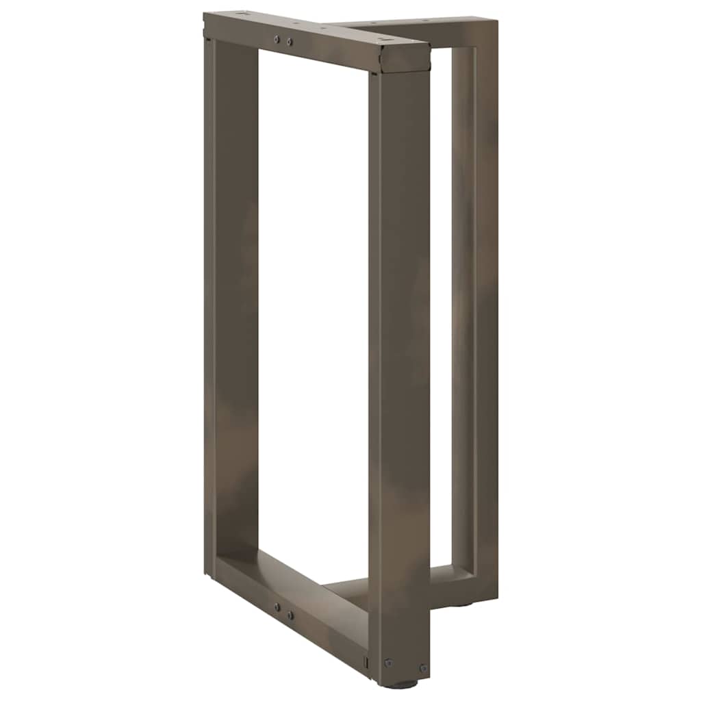 Pieds de table de bar en T, 2 pièces, noir, 60 x 35 x (90-91) cm, acier - XIOS