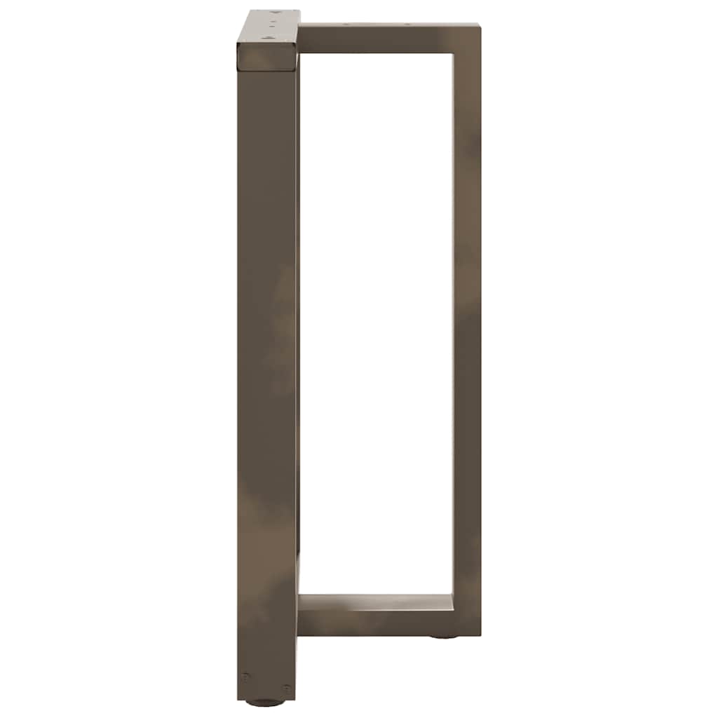 Pieds de table de bar en T, 2 pièces, noir, 60 x 35 x (90-91) cm, acier - XIOS