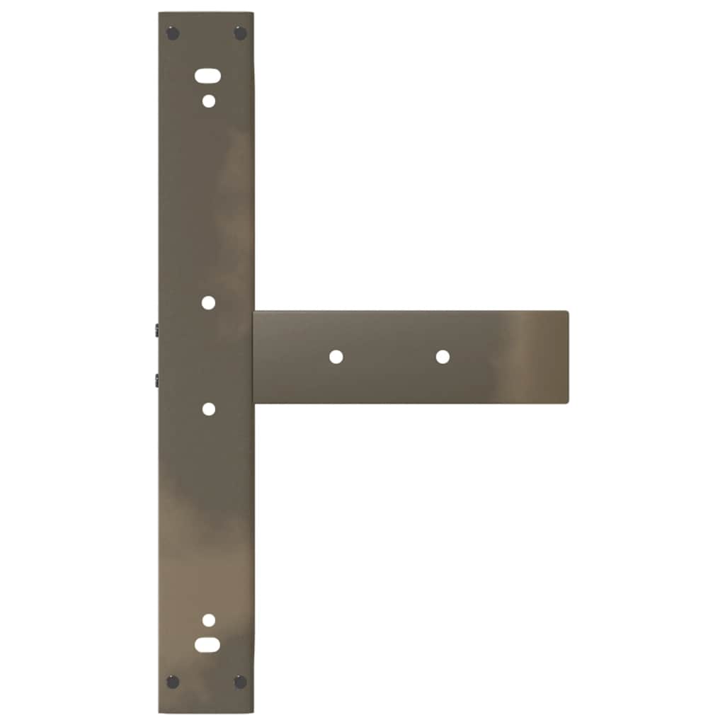 Pieds de table de bar en T, 2 pièces, noir, 60 x 35 x (90-91) cm, acier - XIOS
