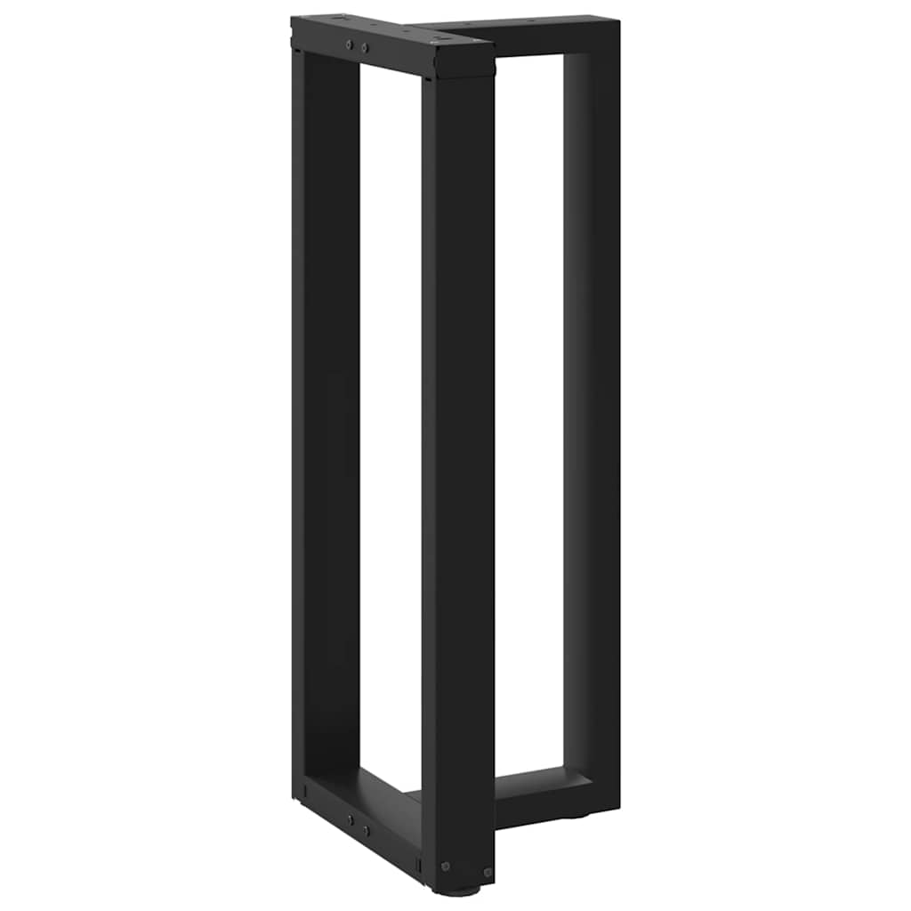 Pieds de table de bar en forme de T, 2 pièces, noir, 40 x 35 x (100-101) cm, acier