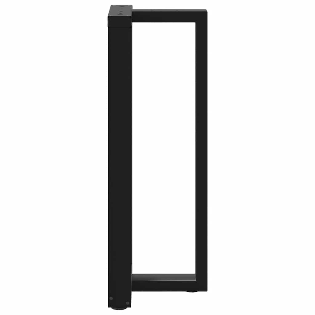 Pieds de table de bar en forme de T, 2 pièces, noir, 40 x 35 x (100-101) cm, acier