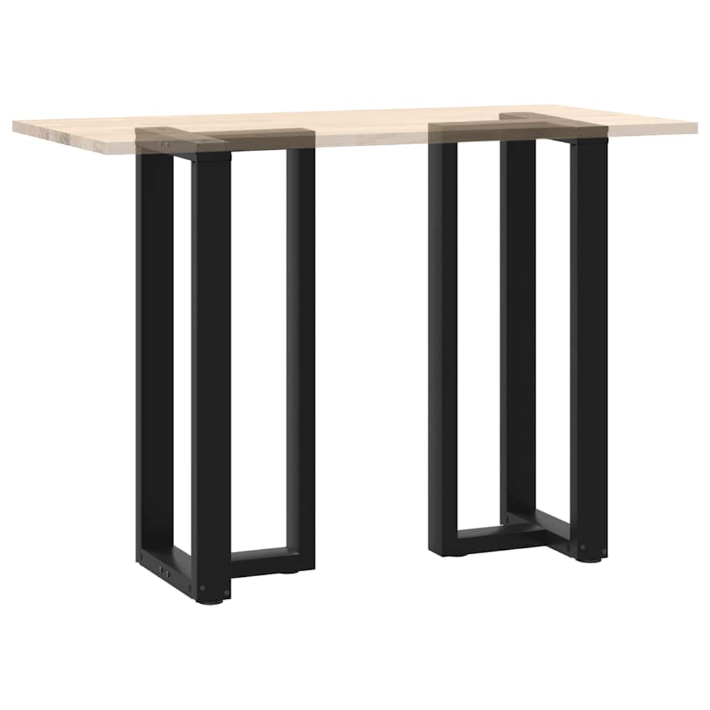 Pieds de table de bar en forme de T, 2 pièces, noir, 40 x 35 x (100-101) cm, acier