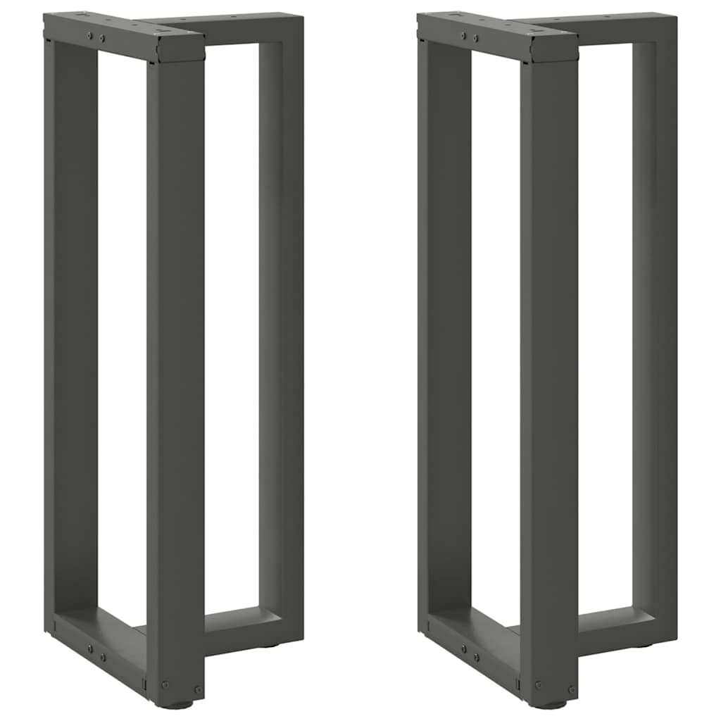 Pieds de table de bar en forme de T, 2 pièces, anthracite, 40 x 35 x (100-101) cm, acier - XIOS