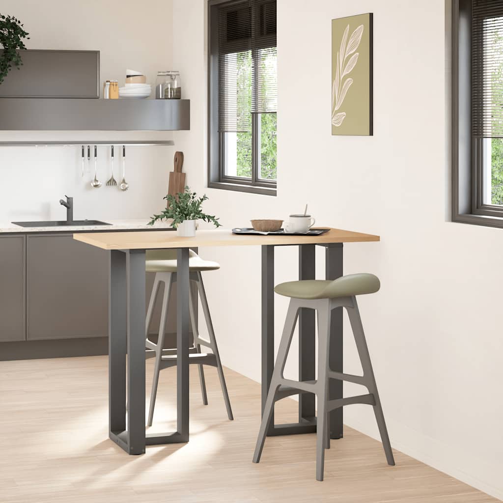 Pieds de table de bar en forme de T, 2 pièces, anthracite, 40 x 35 x (100-101) cm, acier - XIOS