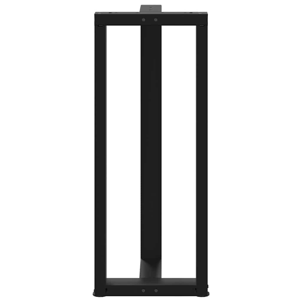 Pieds de table de bar en forme de T, 2 pièces, noir, 50 x 35 x (100-101) cm, acier - XIOS