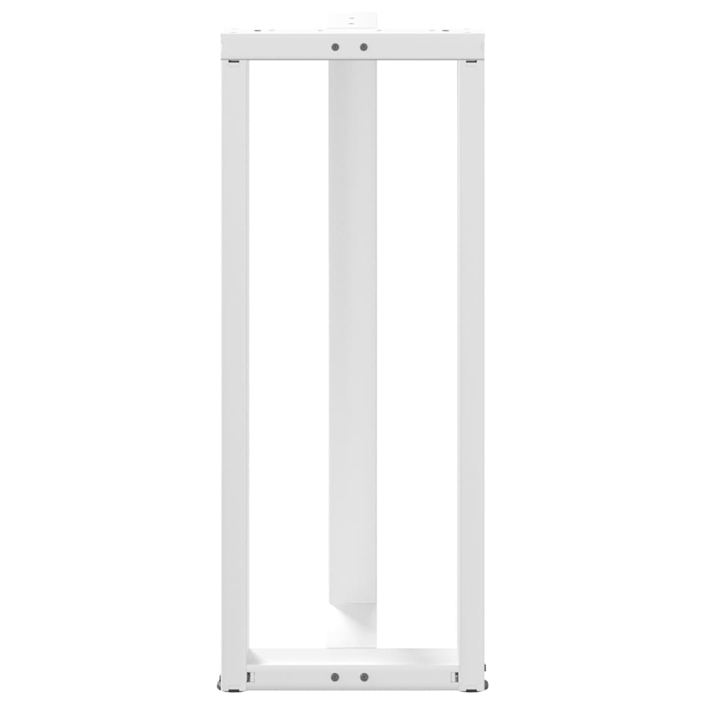 Pieds de table de bar en T, 2 pièces, blanc, 50 x 35 x (100-101) cm, acier - XIOS