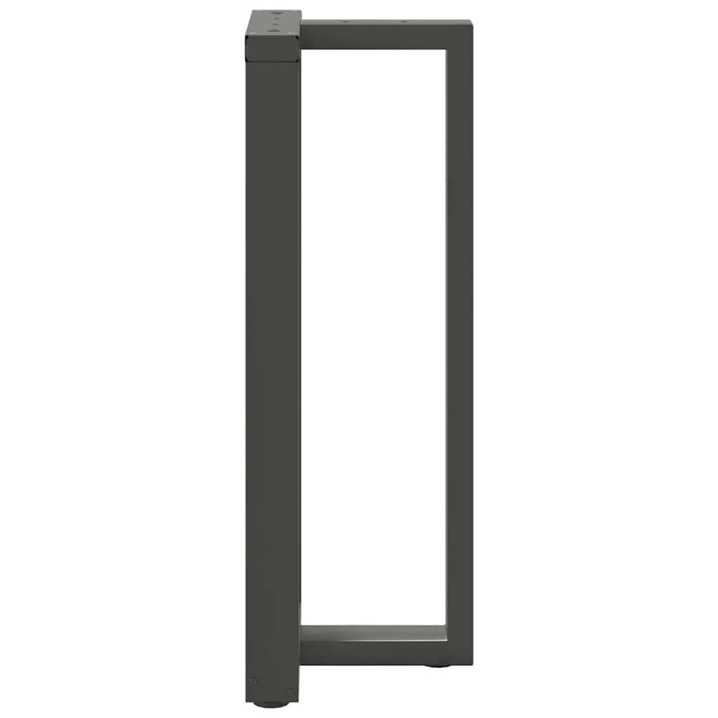 Pieds de table de bar en T, 2 pièces, anthracite, 50 x 35 x (100-101) cm, acier