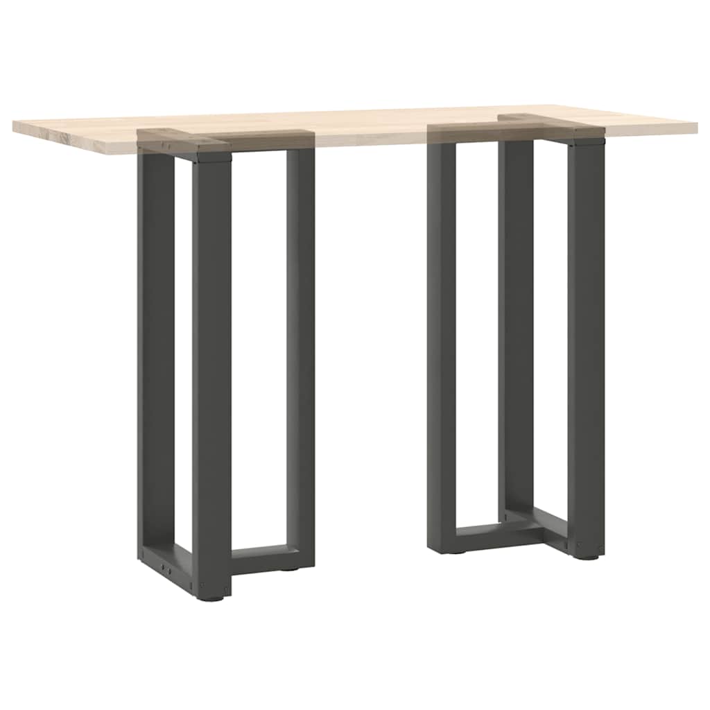 Pieds de table de bar en T, 2 pièces, anthracite, 50 x 35 x (100-101) cm, acier