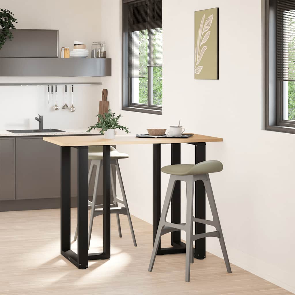 Pieds de table de bar en forme de T, 2 pièces, noir, 60 x 35 x (100-101) cm, acier