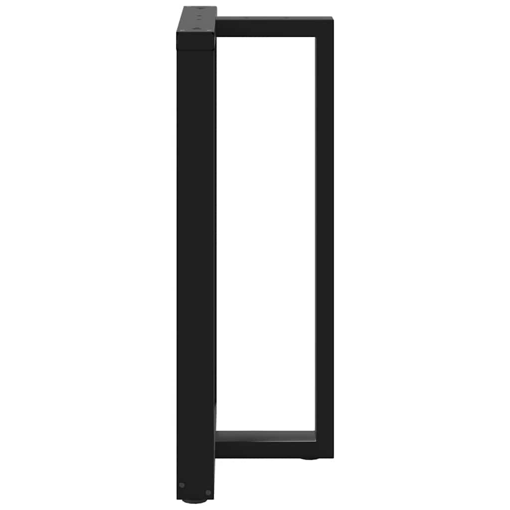 Pieds de table de bar en forme de T, 2 pièces, noir, 60 x 35 x (100-101) cm, acier