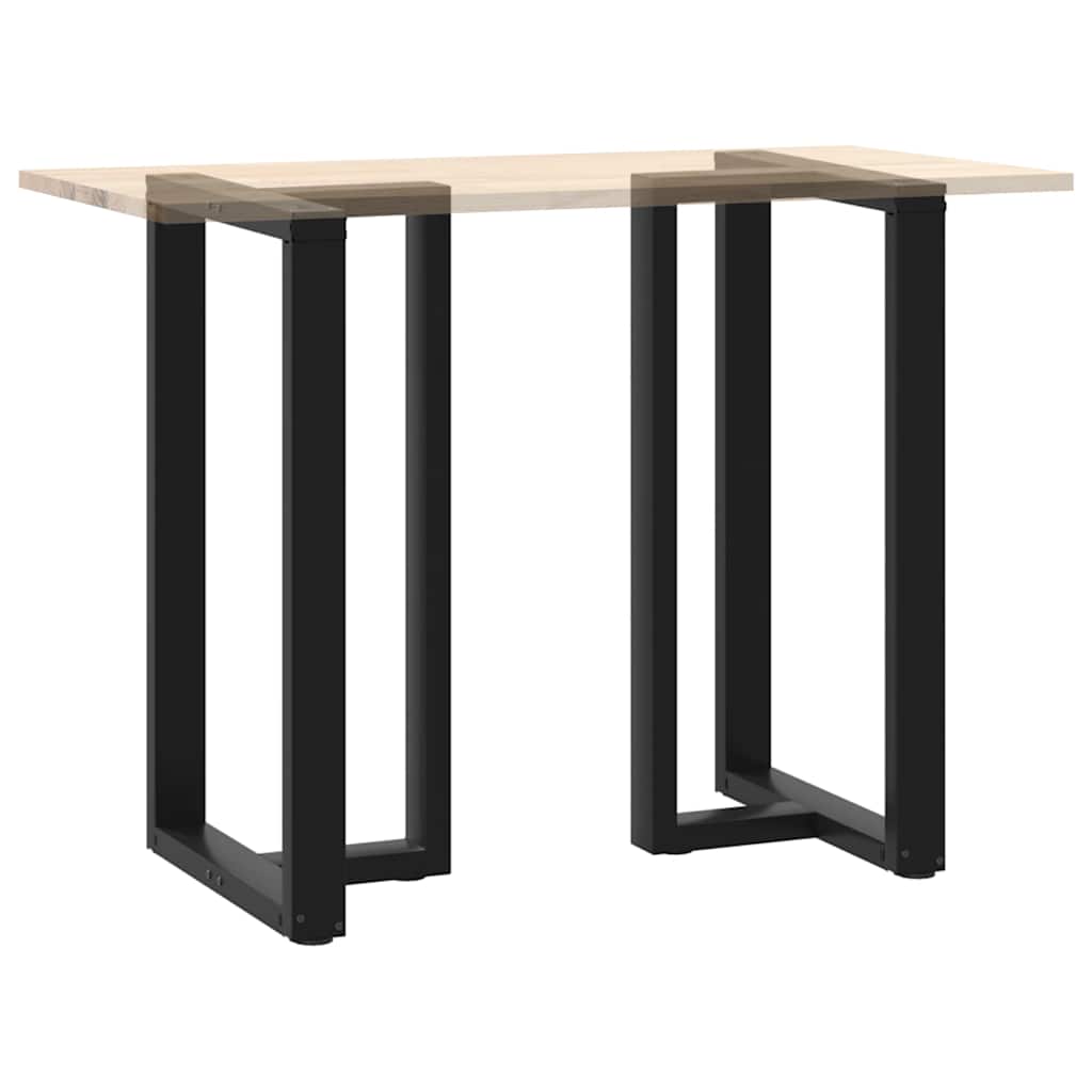 Pieds de table de bar en forme de T, 2 pièces, noir, 60 x 35 x (100-101) cm, acier